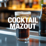 cocktail mazout dans un verre au bar