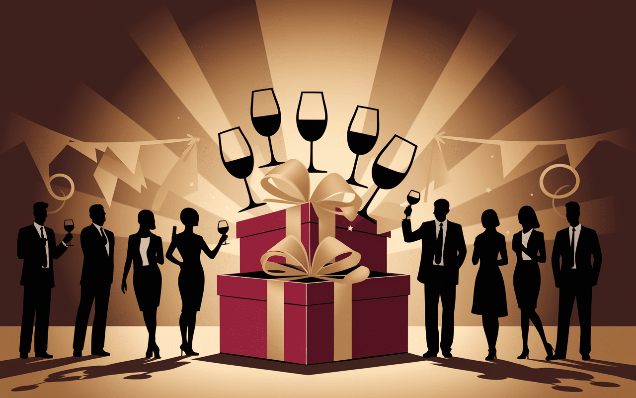 coffret accessoires pour vin groupe personnes différentes