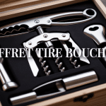 coffret tire bouchon en bois luxueux avec accessoires sommelier