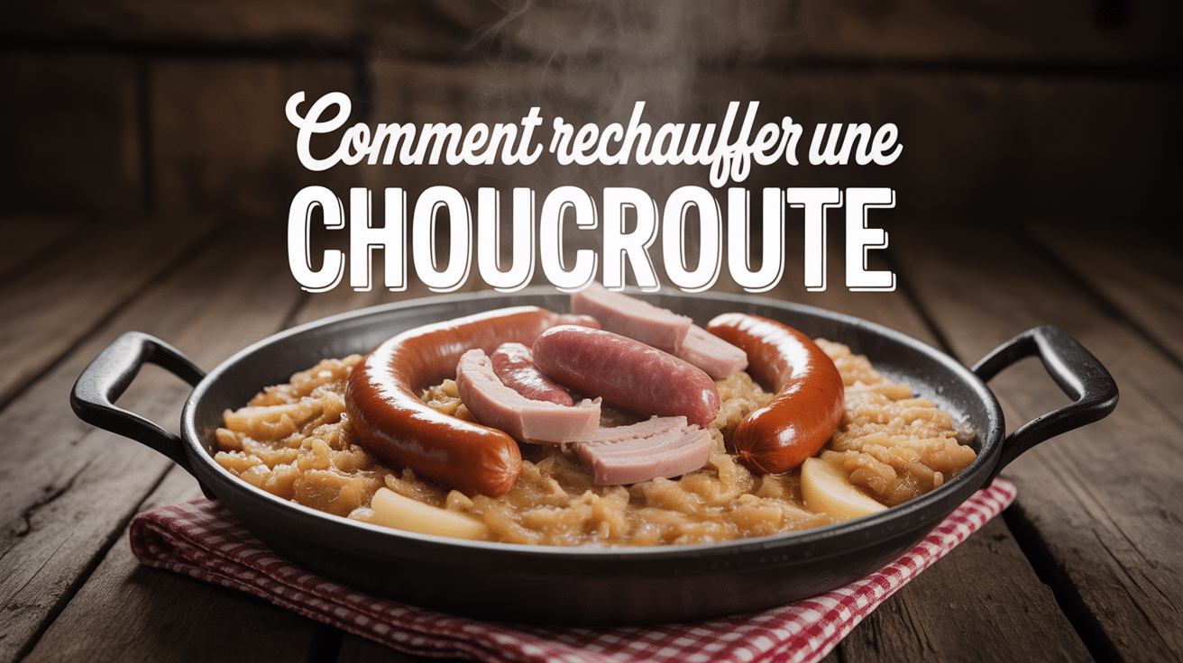 comment rechauffer choucroute assiette vapeur table bois