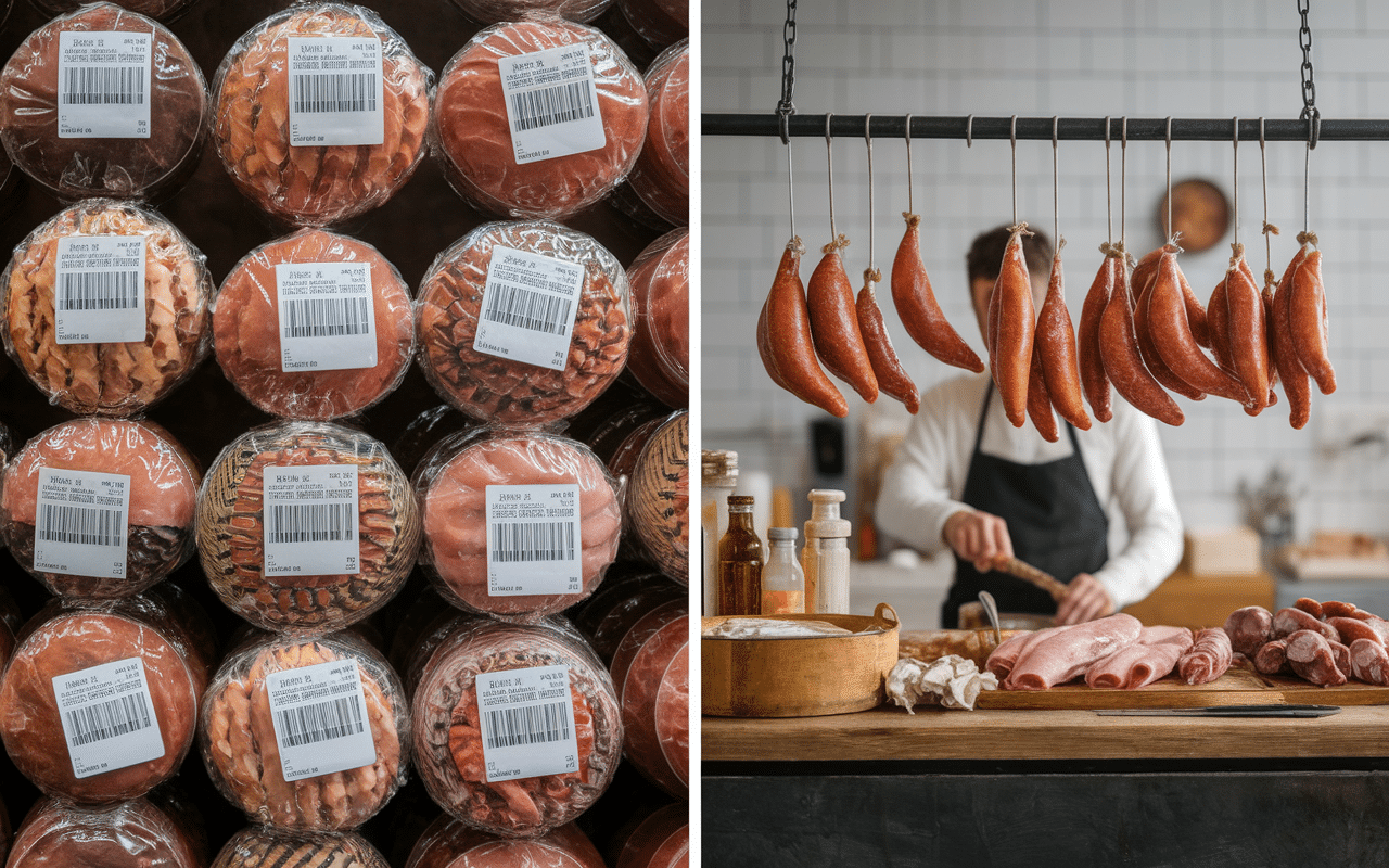 Boudin noir halal en vitrine industrielle et artisanale