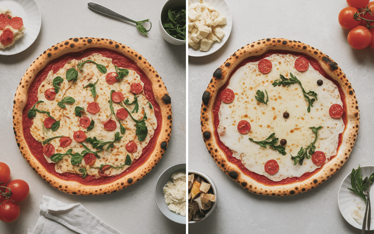 Pate a pizza sans levure fine vs pate traditionnelle epaisse