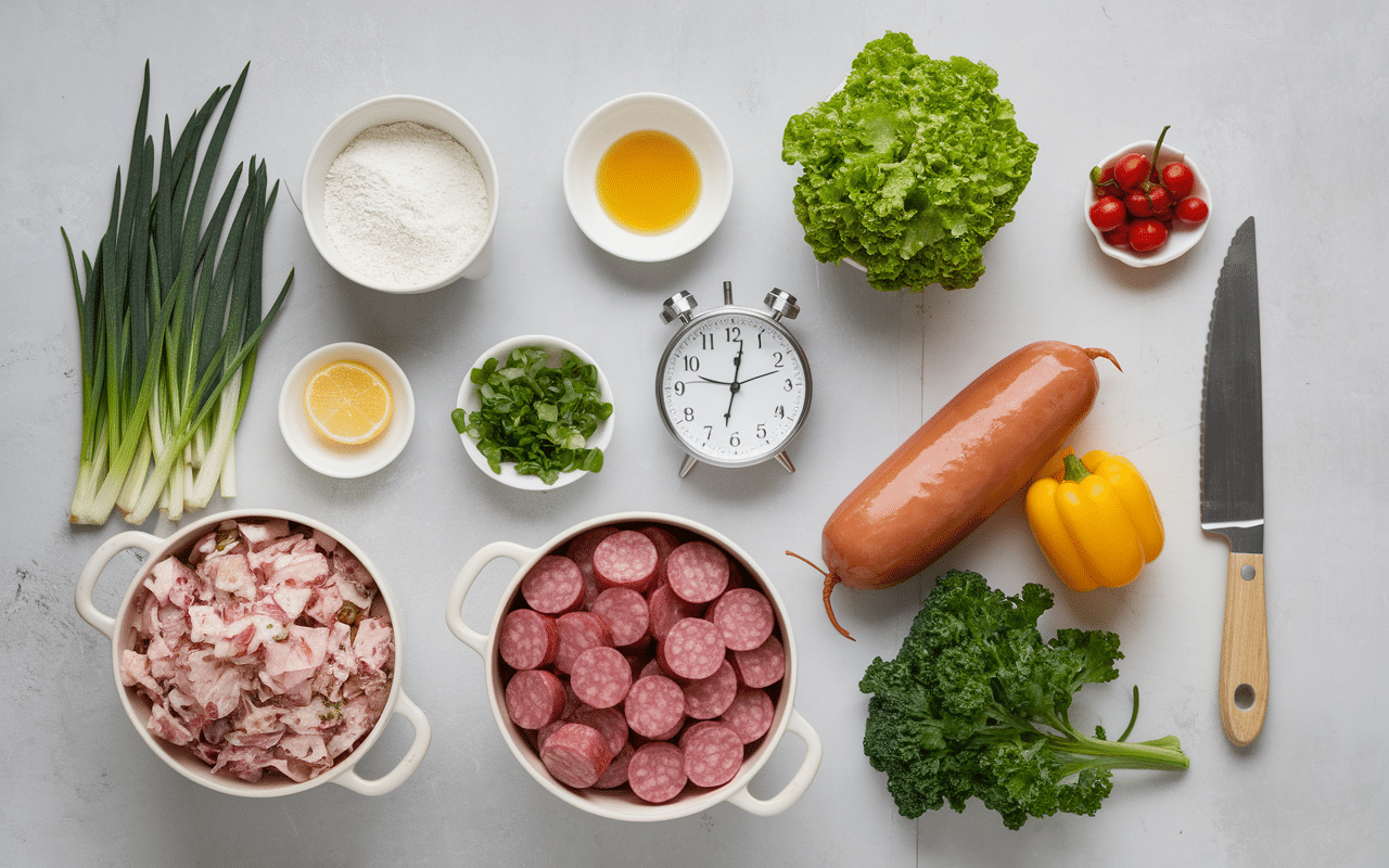 cuisson diots rapide ingrédients préparés organisation