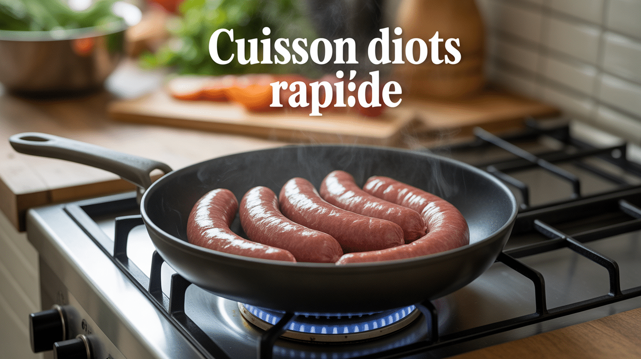 cuisson diots rapide poêle 15 minutes vapeur