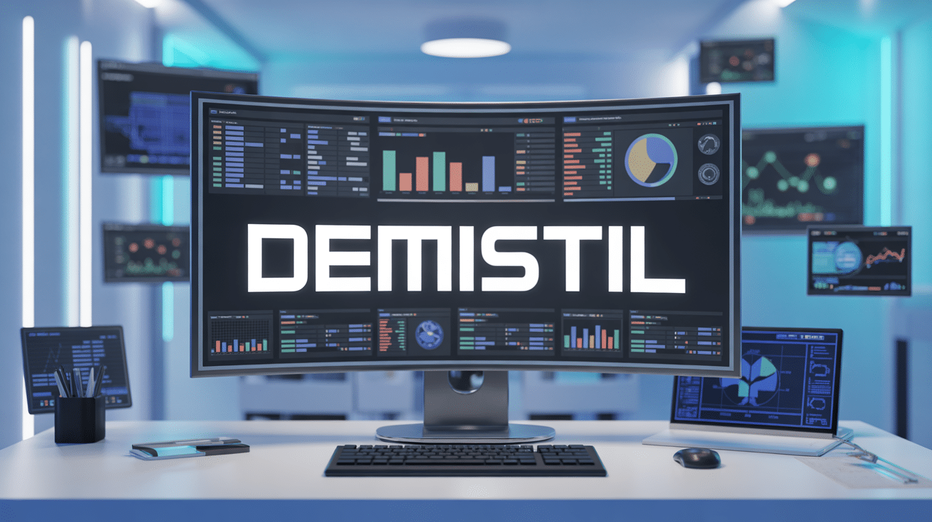 tableau de bord demistil sur écrans bureau