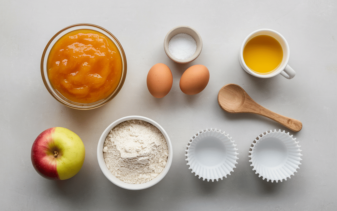 préparation muffin compote de pomme ingrédients étape recette