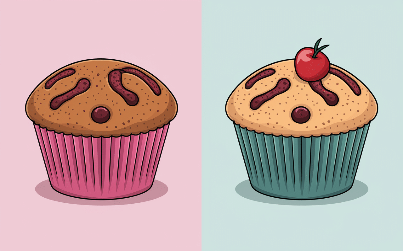 Comparatif glycémie muffin sans sucre pour diabetique et traditionnel