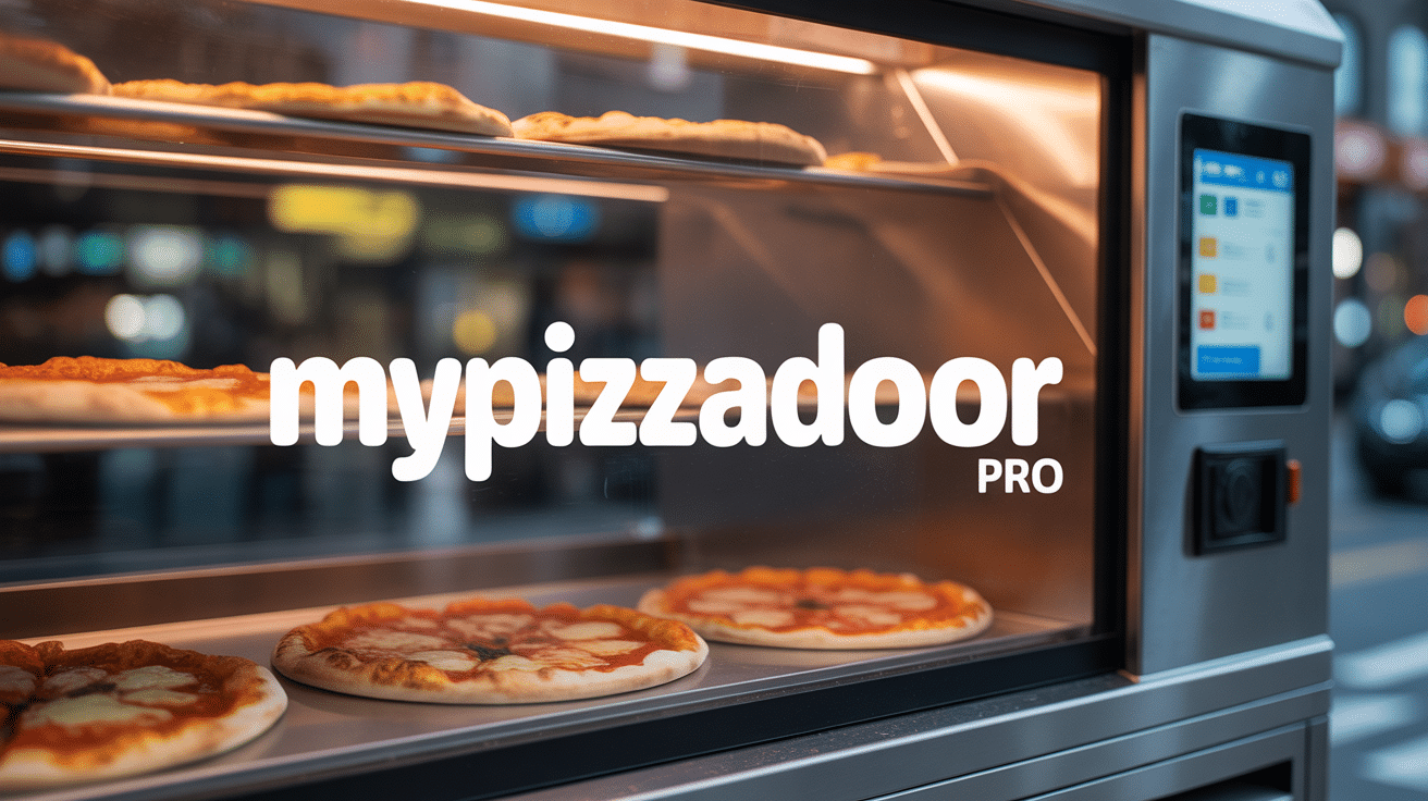 mypizzadoor pro distributeur automatique urbain avec écran tactile
