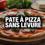 Pizza maison pate a pizza sans levure fine tomate fromage
