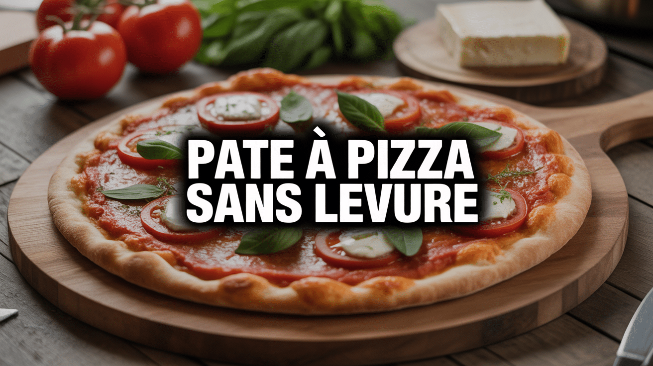 Pizza maison pate a pizza sans levure fine tomate fromage