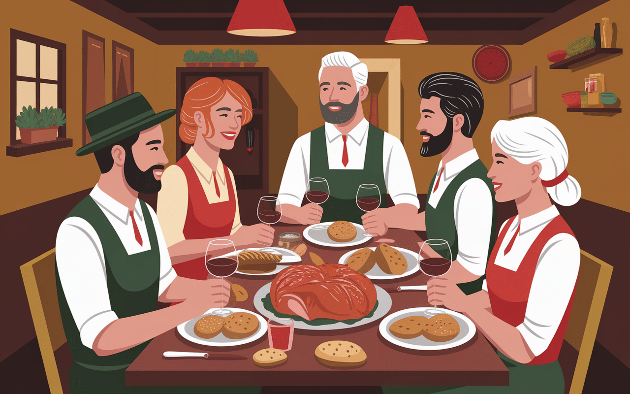 Repas convivial recette oreille de cochon à la portugaise