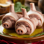 Plat recette oreille de cochon à la portugaise avec coriandre