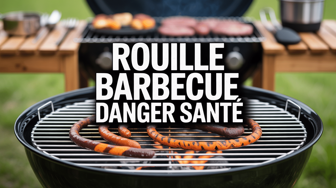 Rouille grille barbecue danger sante gros plan