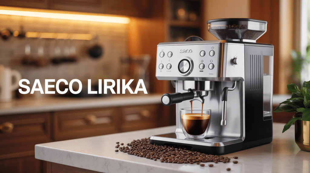 saeco lirika machine à café automatique sur comptoir élégant