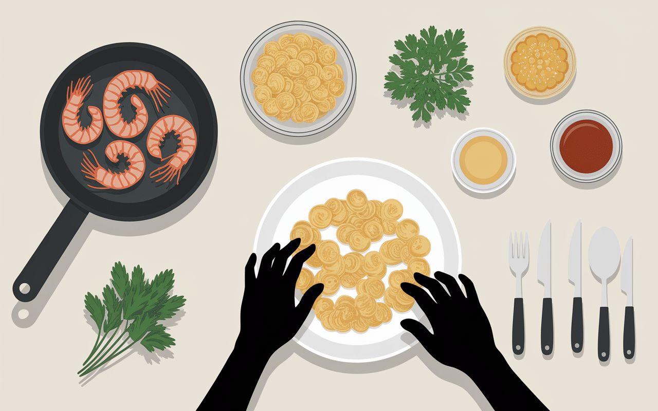 Préparer salade vietnamienne crevette cuisine maison