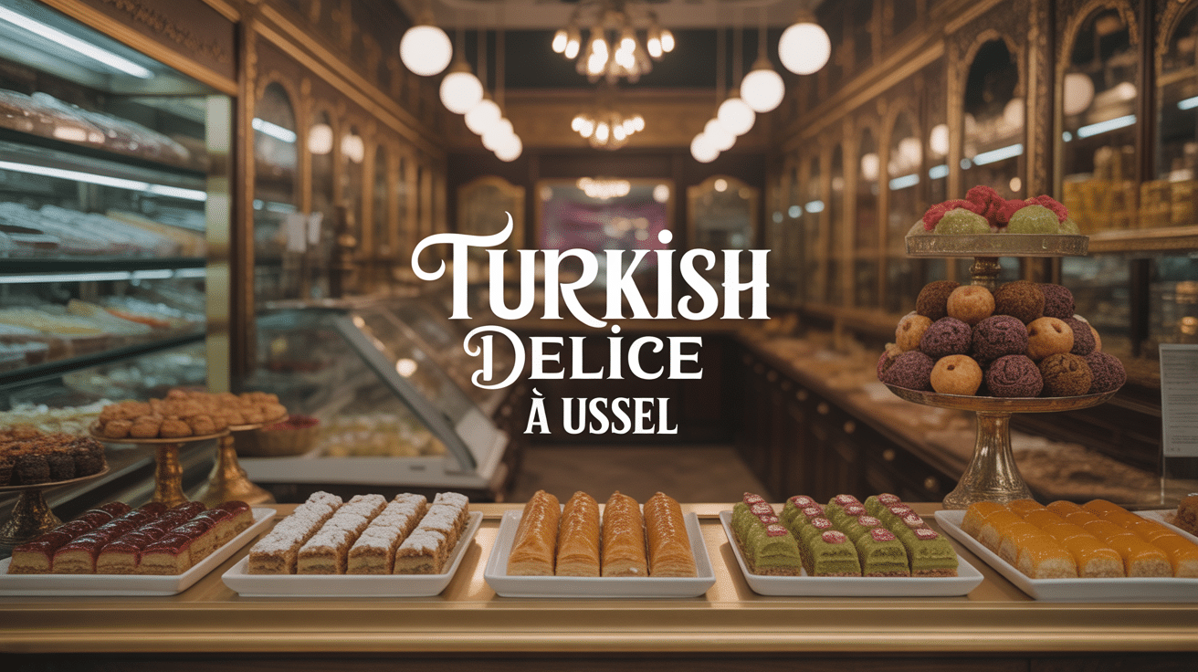 vitrine turkish delice ussel avec baklavas loukoums
