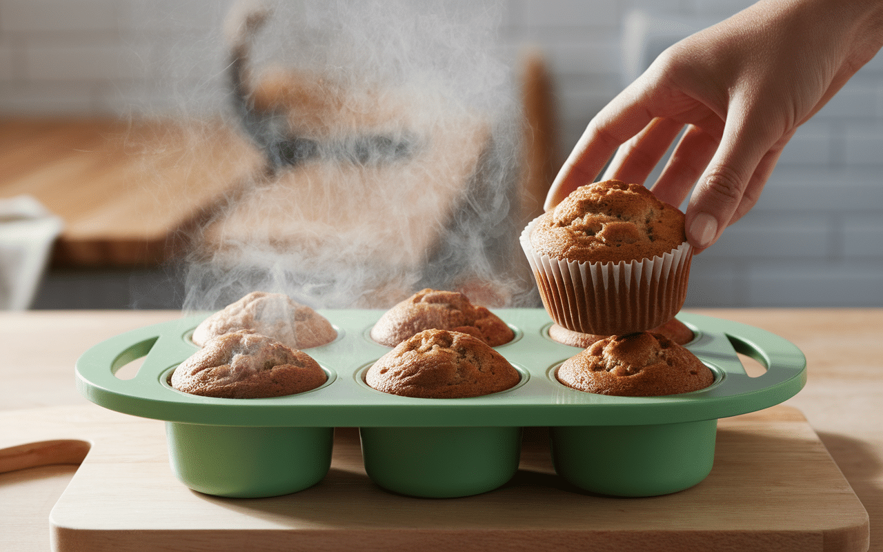 Démoulage facile moule muffin silicone cuisine