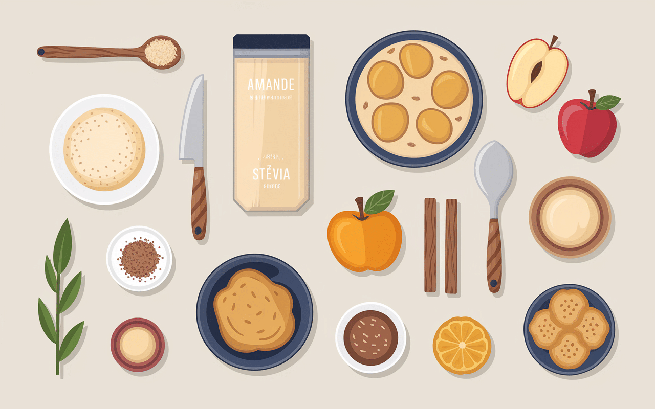 Ingrédients naturels pour biscuit sans sucre cuisine