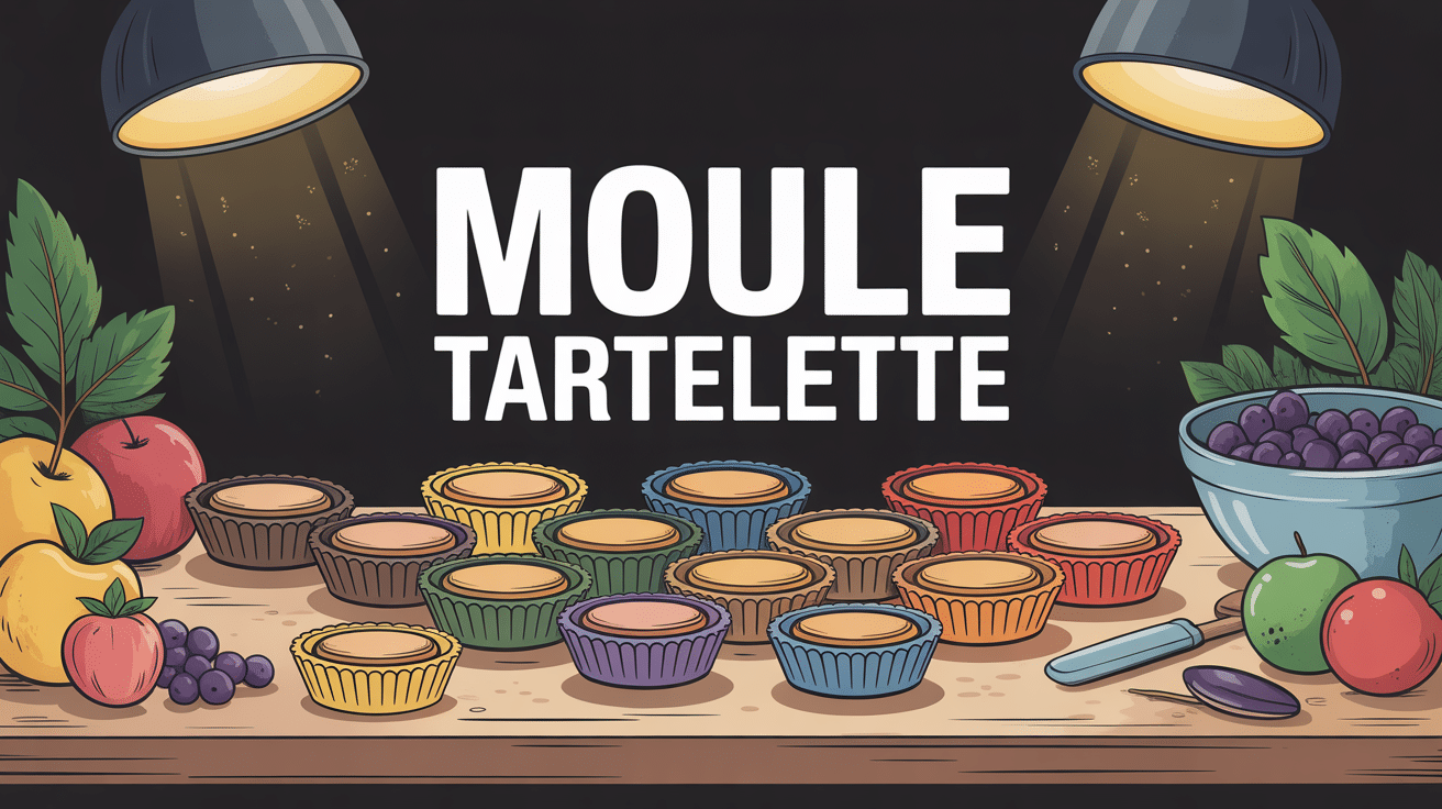 moule tartelette différents matériaux et tartelettes sur plan de travail