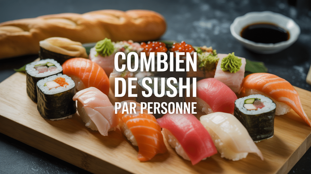 combien de sushi par personne plateau élégant de sushis