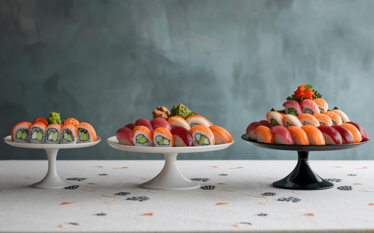 combien de sushi par personne petit moyen grand plateau