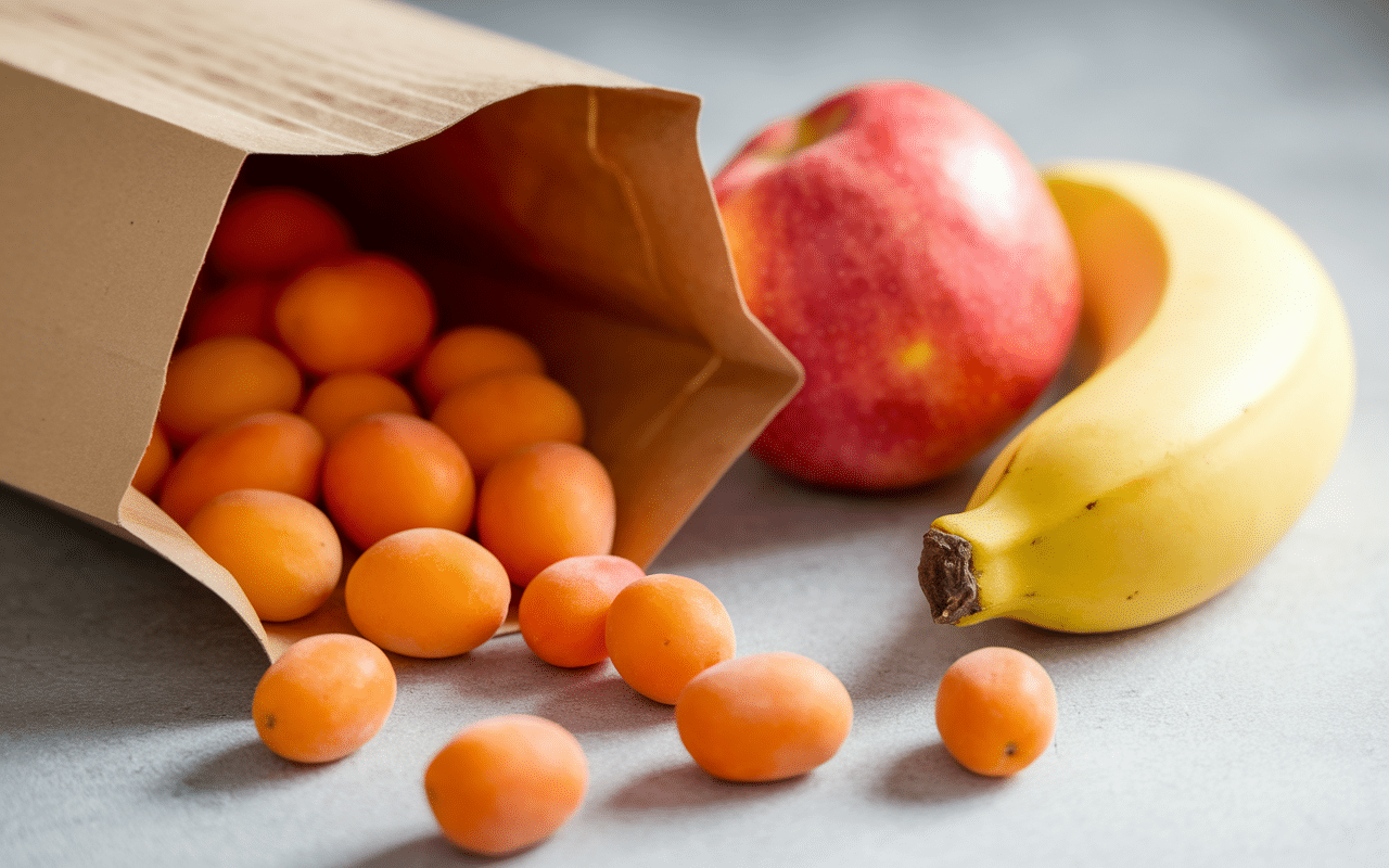 comment faire murir des abricots sac papier avec pomme et banane