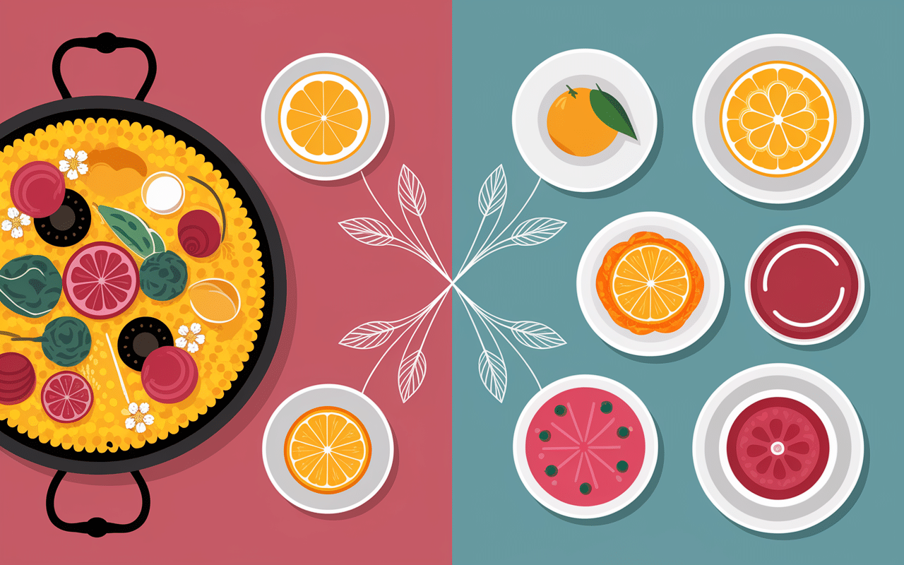 Dessert espagnol après une paella, accords entre paella et desserts légers