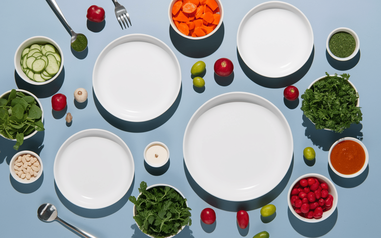 bases dressage assiette ingrédients et ustensiles