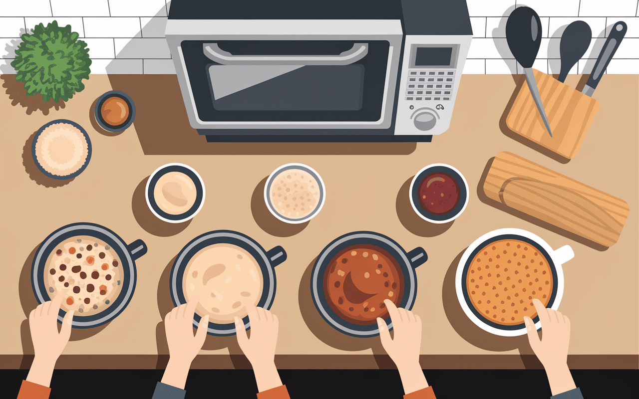 préparation étapes mug cake chocolat sans beurre