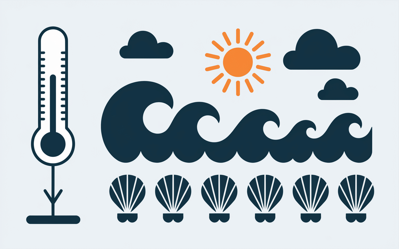 Facteurs naturels qualité saison des moules Bretagne