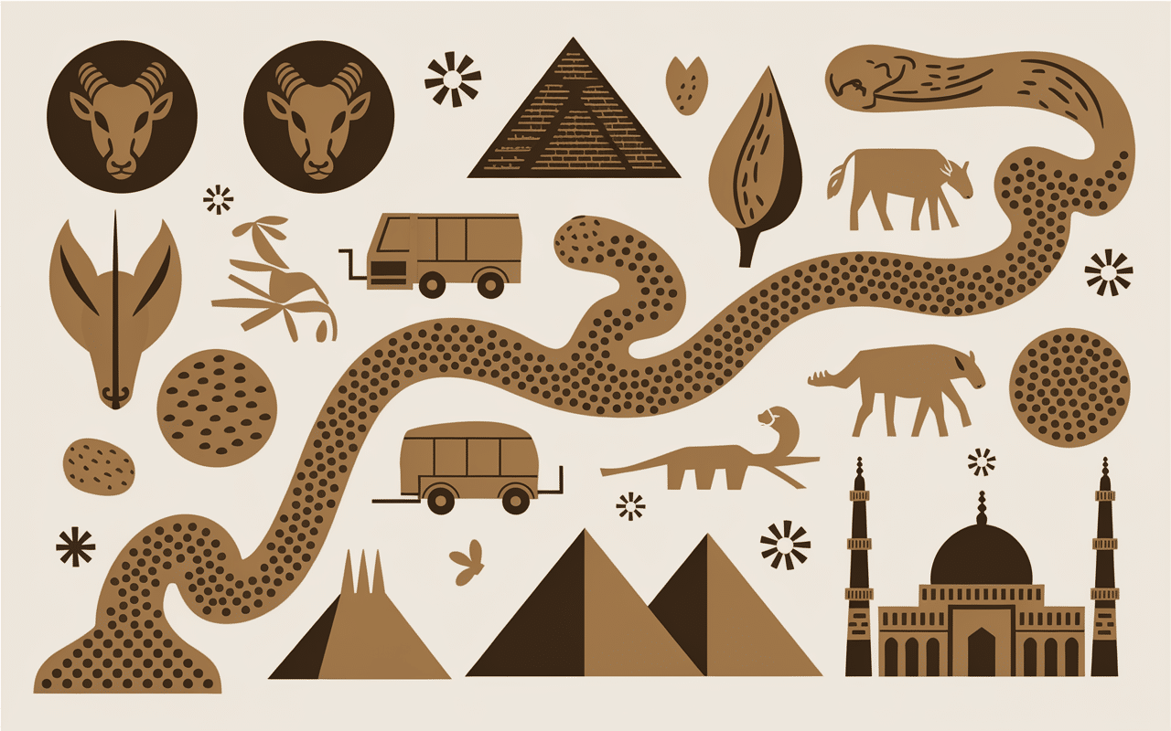 falafel origine carte illustrée fèves pois chiche