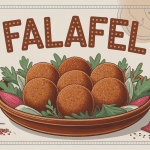 falafel origine en assiette traditionnelle carte Moyen-Orient