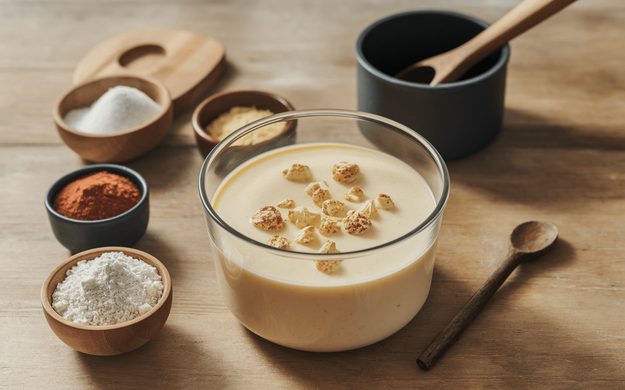 preparation pate gateau yaourt flocon d'avoine dans bol