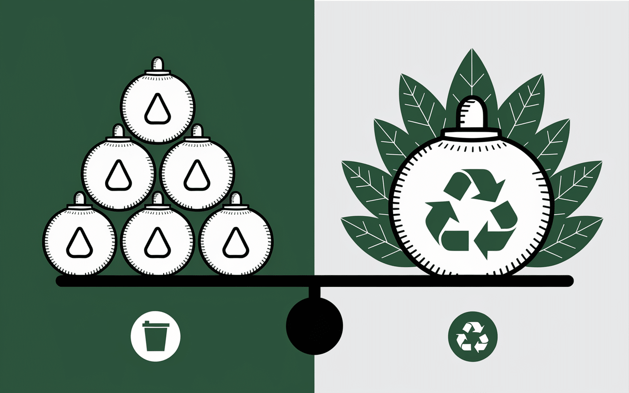 comparatif gourde compote réutilisable vs jetable