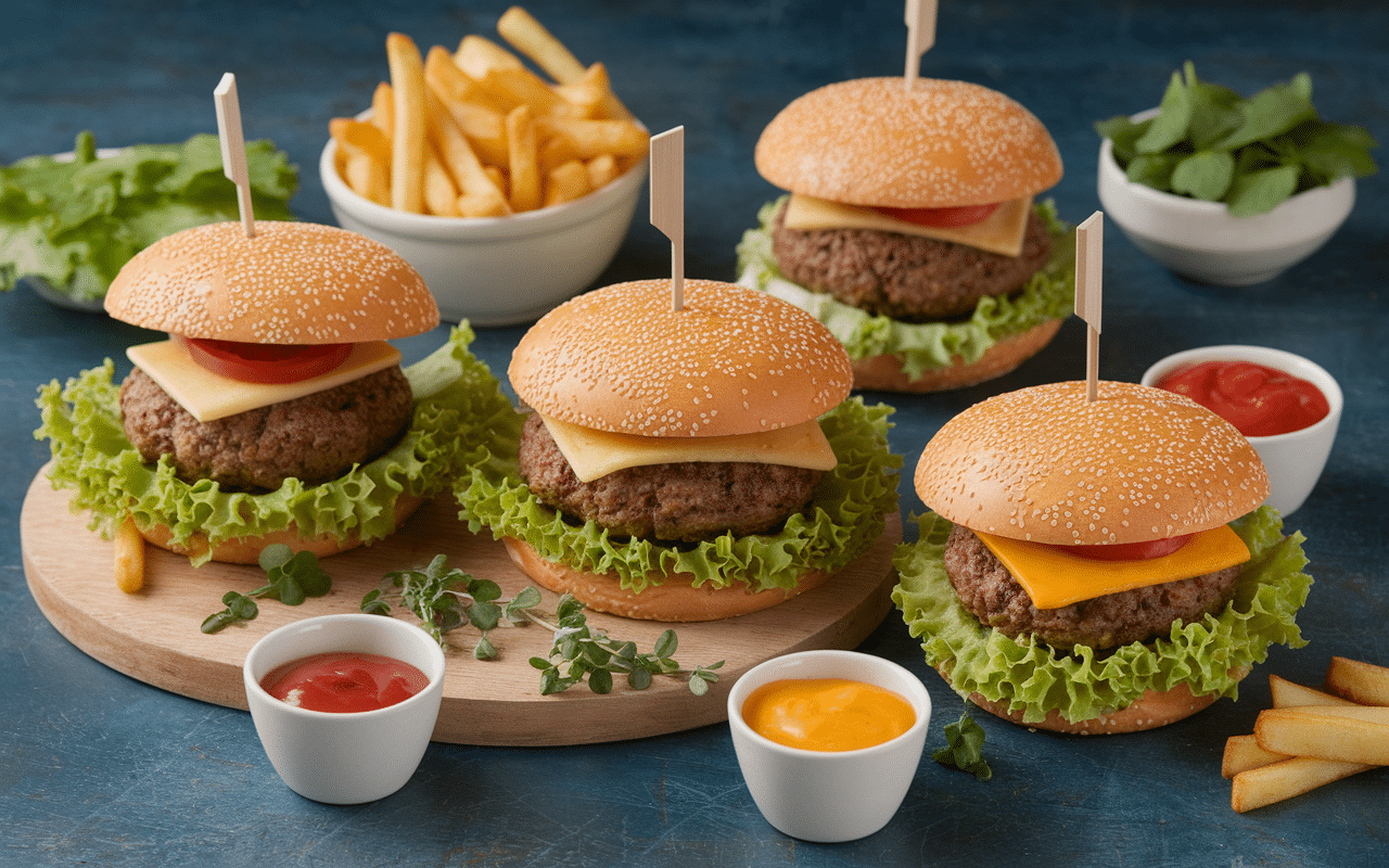 assortiment burgers frites holy moly burger lille