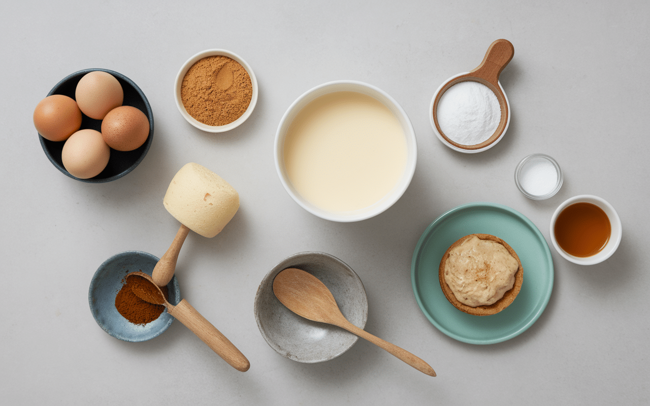 Ingrédients cuisine pour flan sans sucre savoureux