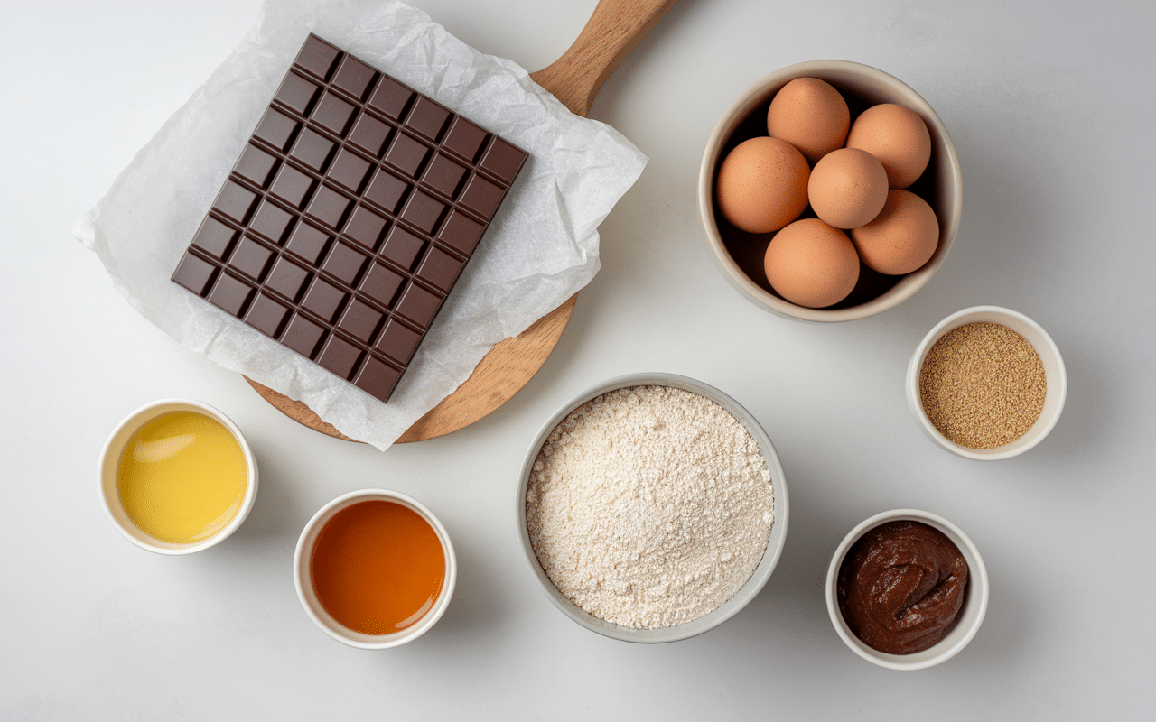 ingrédients fondant au chocolat sans sucre et édulcorants