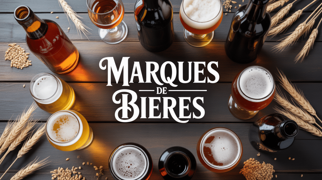 table avec différentes marques de bieres populaires