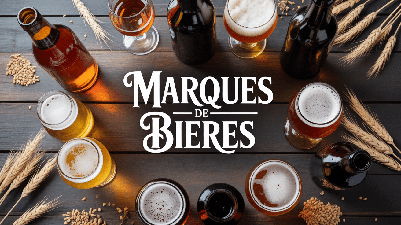 table avec différentes marques de bieres populaires