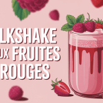 Milkshake fruit rouge onctueux avec fraises et framboises