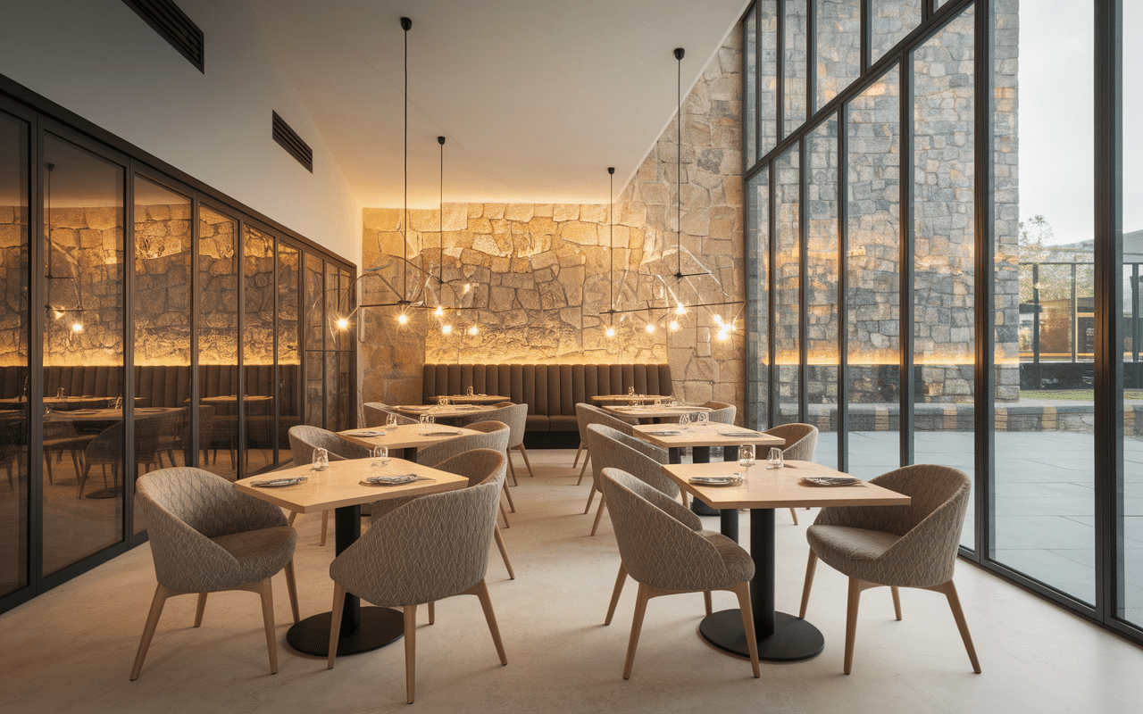 new rabana restaurant style moderne accueillant