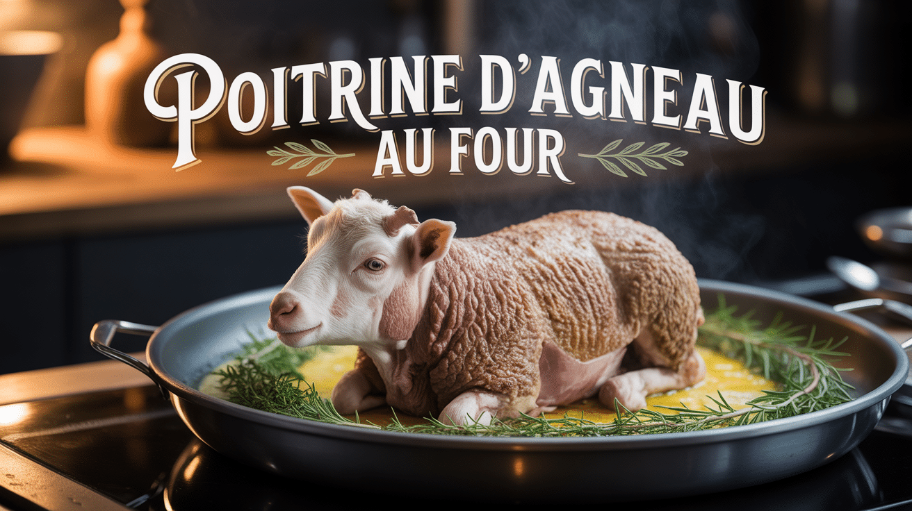 Poitrine agneau four dorée et croustillante