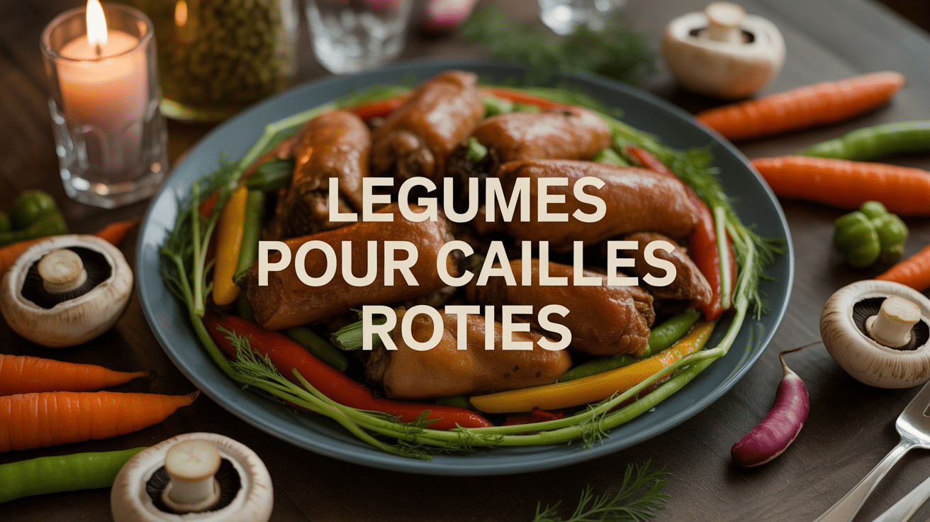 table cailles rôties avec légumes variés quels légumes pour accompagner les cailles rôties