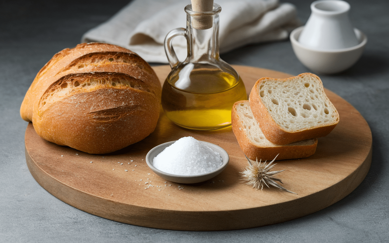 Ingrédients pour croûtons à la poêle