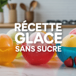 Bols glace sans sucre fruits frais cuisine
