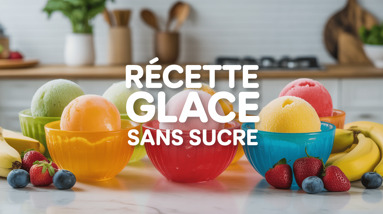 Bols glace sans sucre fruits frais cuisine