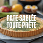Tarte salée avec pâte sablée toute prête et ingrédients frais