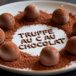 truffes chocolat recette sur assiette blanche