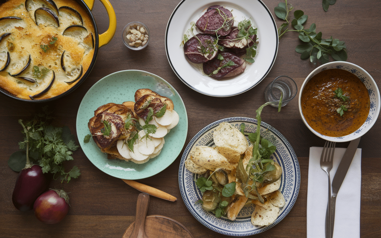 recettes aubergine blanche gratin grillé caviar