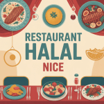 Resto halal Nice table élégante plats méditerranéens orientaux